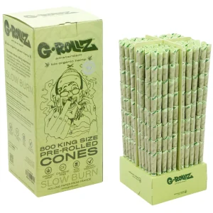 Økologiske Grønne Cones i King Size - 800 stk | G-Rollz