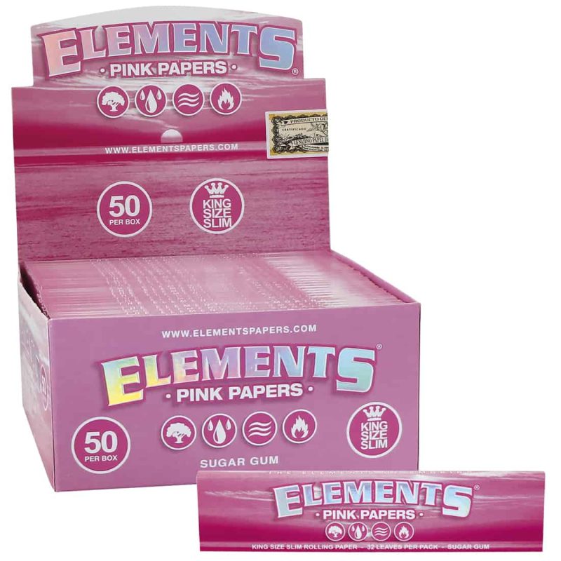 Pink Jointpapir i King Size Slim | Elements - Image 2
