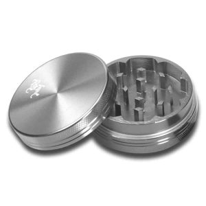 Grå Aluminiums Weed Grinder Ø40 (1-rum) | Black Leaf
