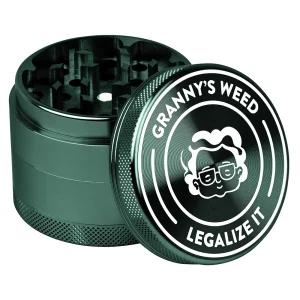 Grøn Aluminium Grinder Ø55 mm (3-rum) | GRANNY’S WEED