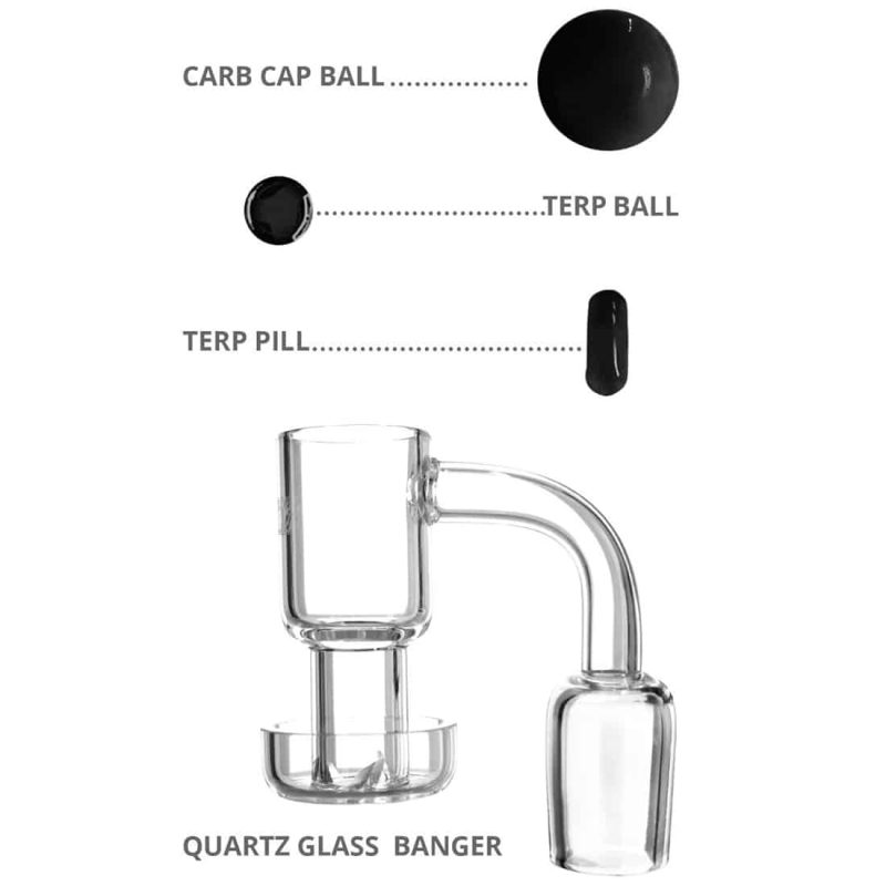 Terp Slurper Quartz Glas Banger Sort SG 18,8 | Heisenberg - Billede 2